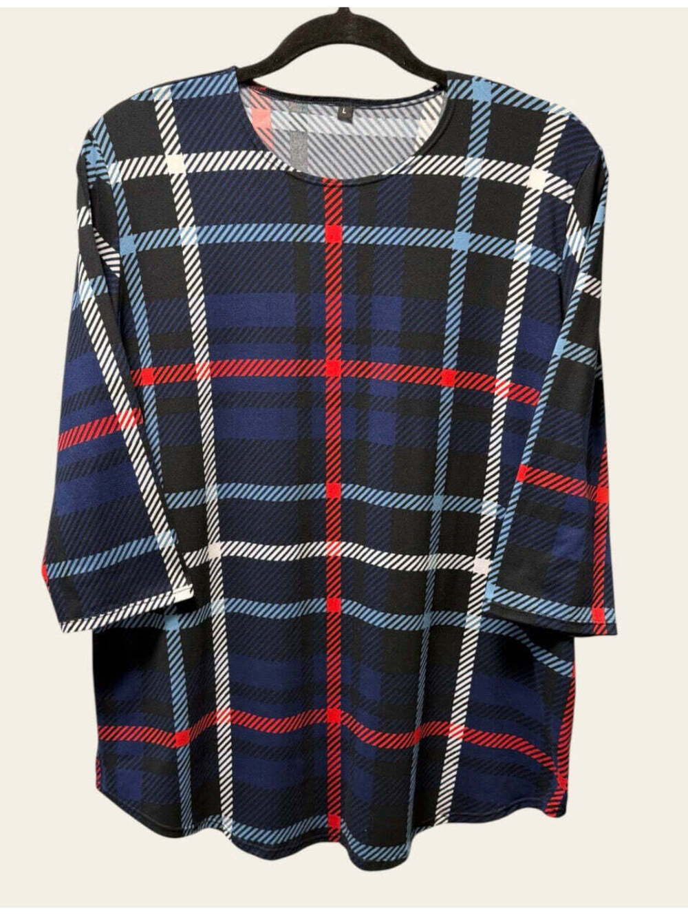 Navy Pattern Top - Picture 1 of 2